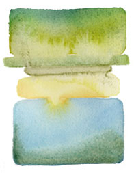 Aqua Abstract Watercolor